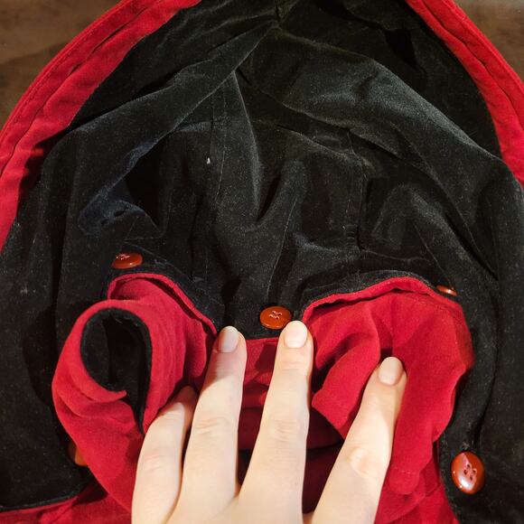 Fleet Street LTD. Removable Hood Full Zip Lined Anorak Jacket Red Womens Size M - Picture 7 of 12